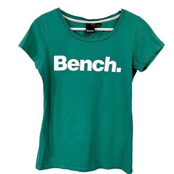 Bench Green T Shirt with White Logo - Medium - Picture 1 of 4